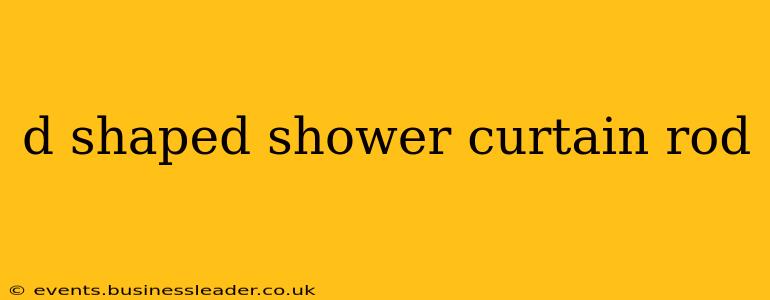 d shaped shower curtain rod