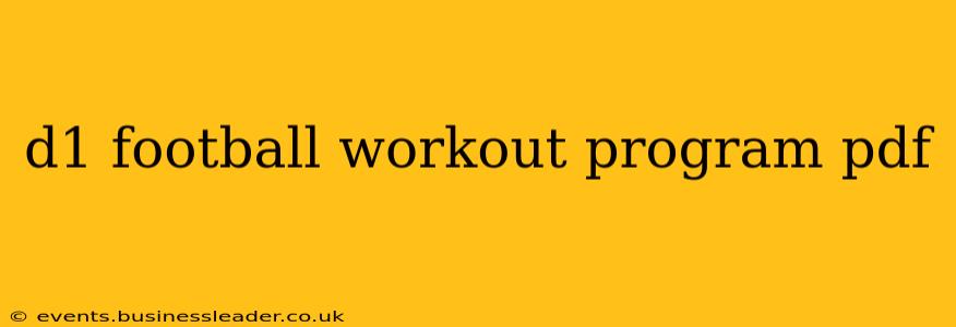 d1 football workout program pdf
