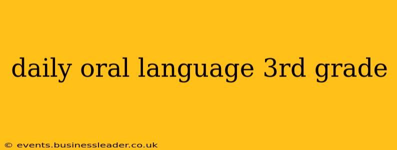 daily oral language 3rd grade