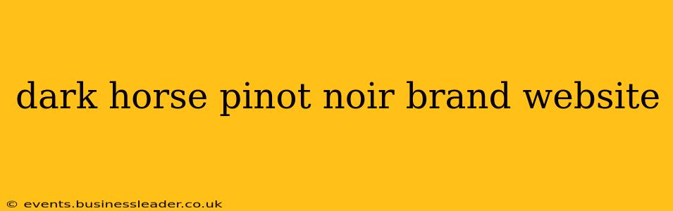 dark horse pinot noir brand website