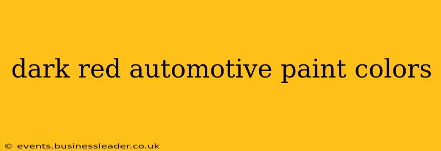 dark red automotive paint colors