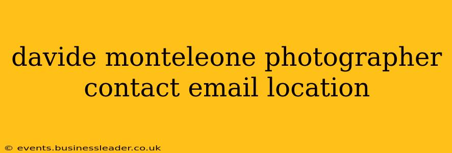 davide monteleone photographer contact email location