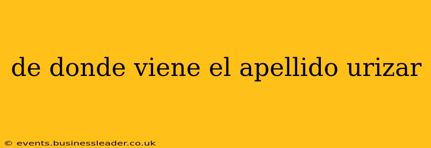 de donde viene el apellido urizar
