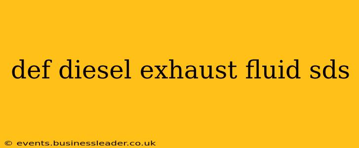 def diesel exhaust fluid sds