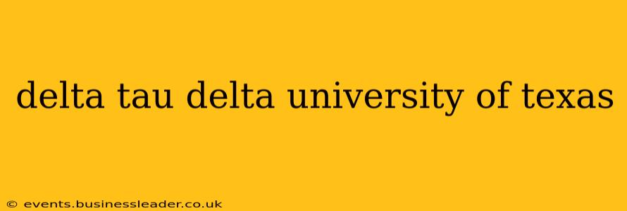 delta tau delta university of texas