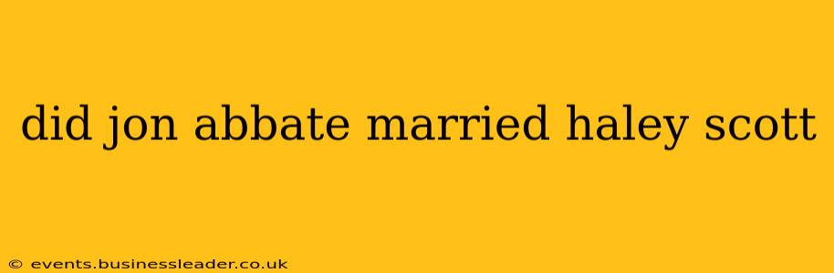 did jon abbate married haley scott