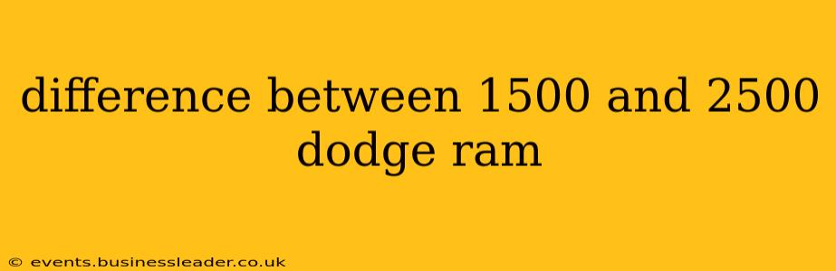 difference between 1500 and 2500 dodge ram