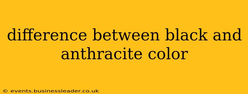 difference between black and anthracite color