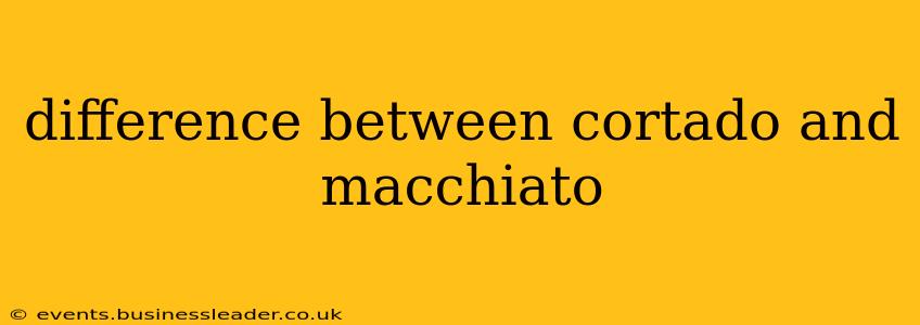 difference between cortado and macchiato