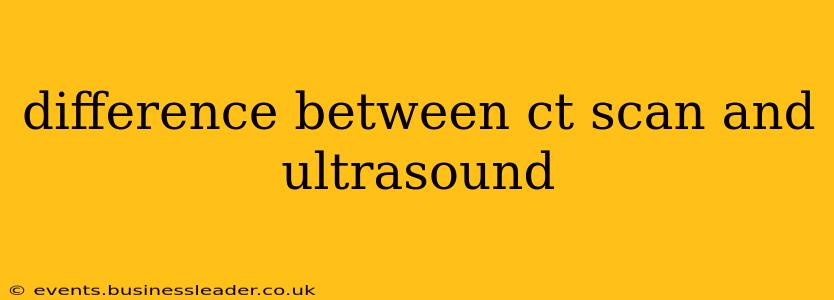 difference between ct scan and ultrasound