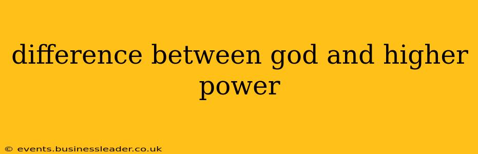 difference between god and higher power