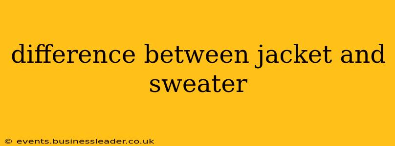 difference between jacket and sweater