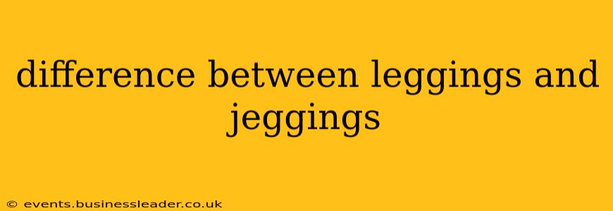 difference between leggings and jeggings