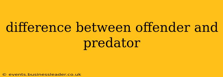 difference between offender and predator