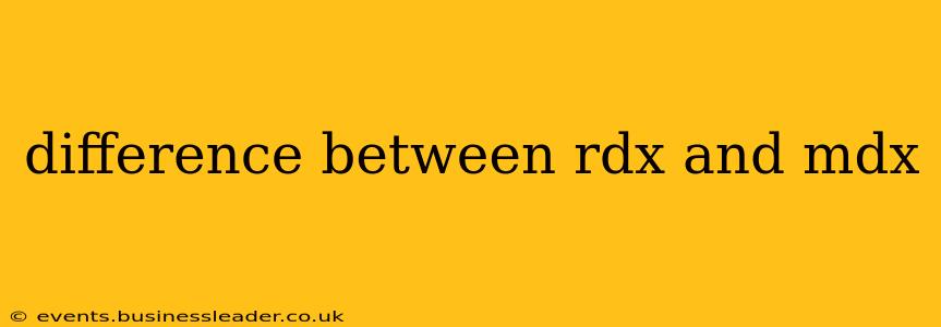 difference between rdx and mdx