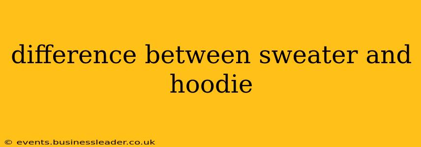 difference between sweater and hoodie