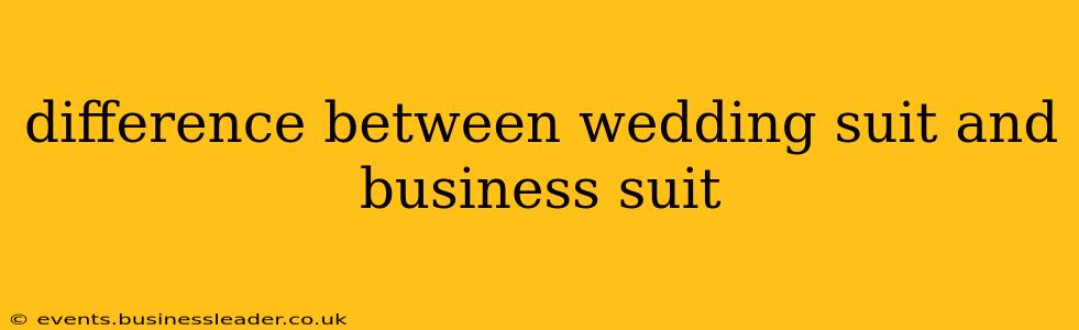 difference between wedding suit and business suit