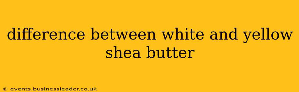difference between white and yellow shea butter