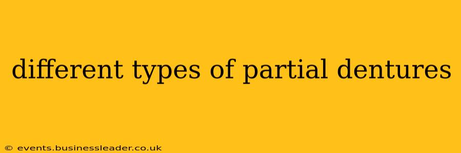 different types of partial dentures