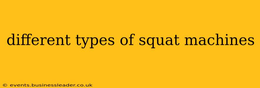 different types of squat machines