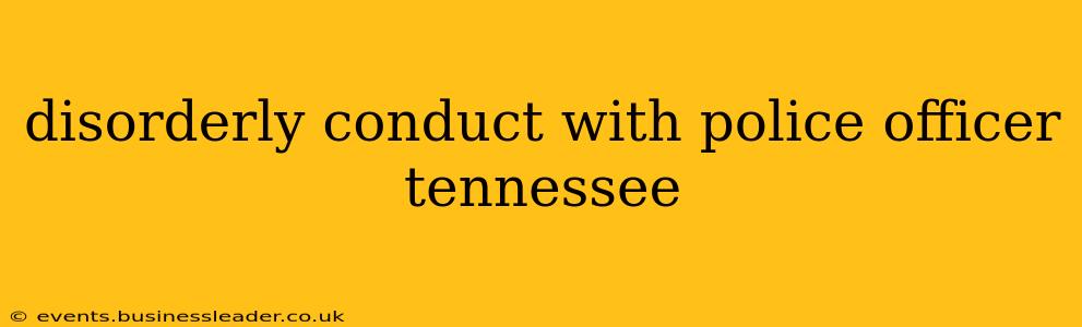 disorderly conduct with police officer tennessee