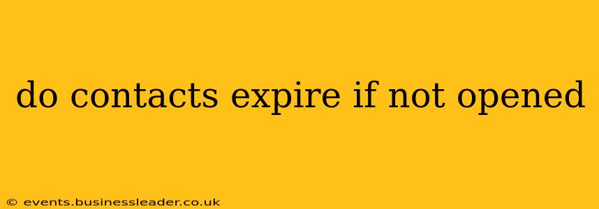do contacts expire if not opened