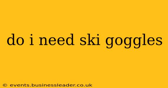do i need ski goggles