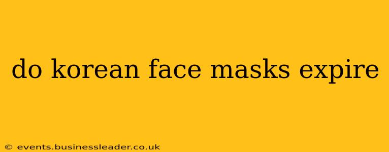 do korean face masks expire