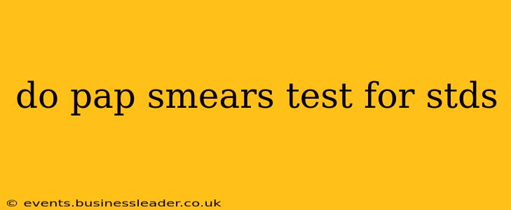 do pap smears test for stds