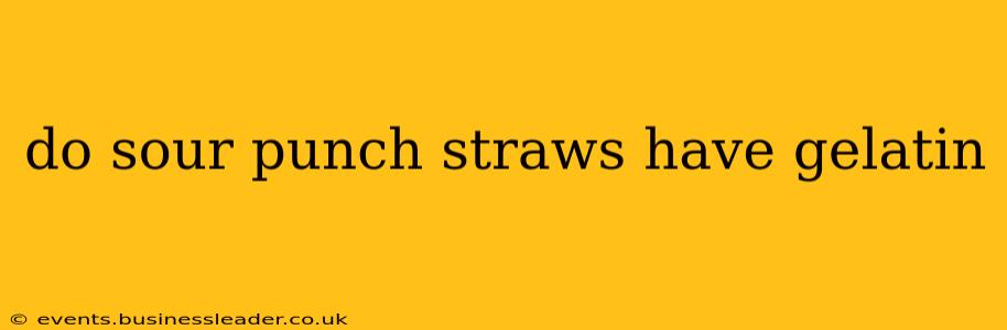 do sour punch straws have gelatin