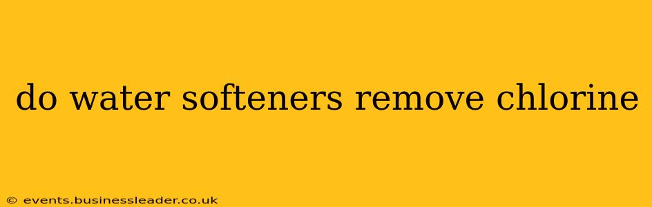 do water softeners remove chlorine