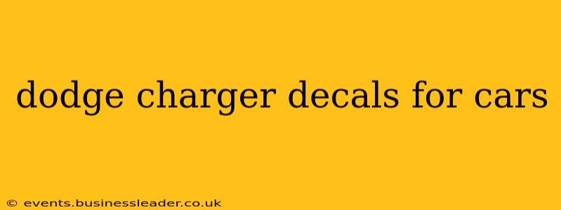 dodge charger decals for cars