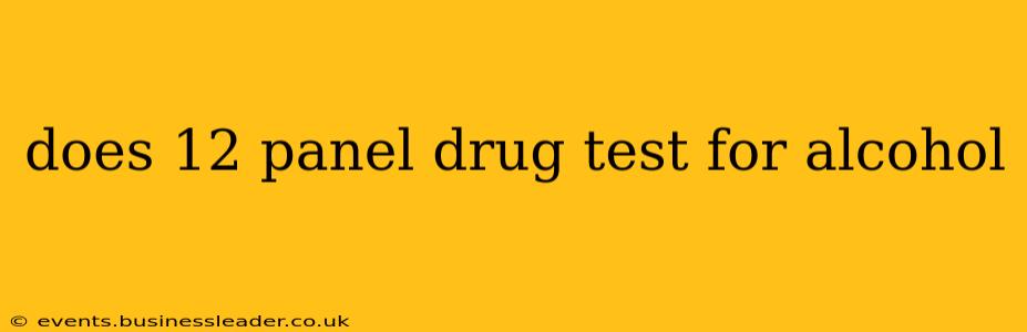 does 12 panel drug test for alcohol