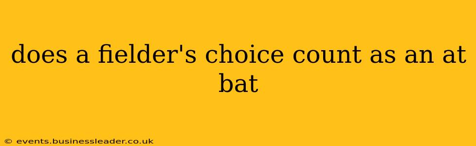 does a fielder's choice count as an at bat