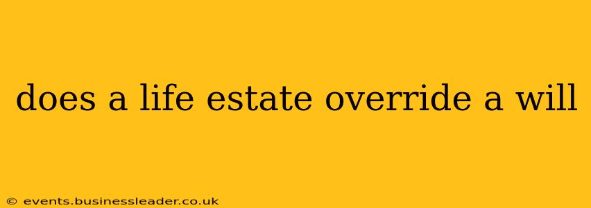 does a life estate override a will