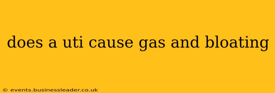 does a uti cause gas and bloating