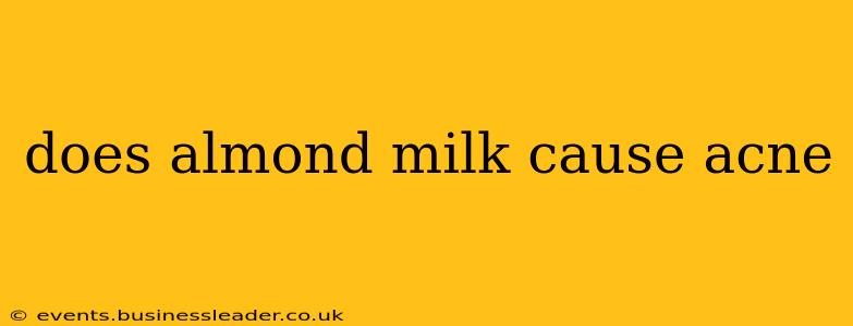 does almond milk cause acne