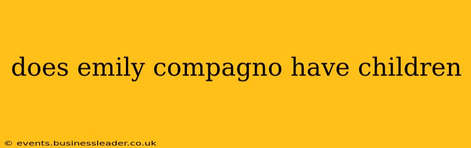 does emily compagno have children