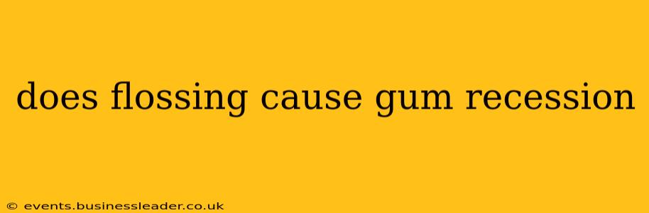 does flossing cause gum recession