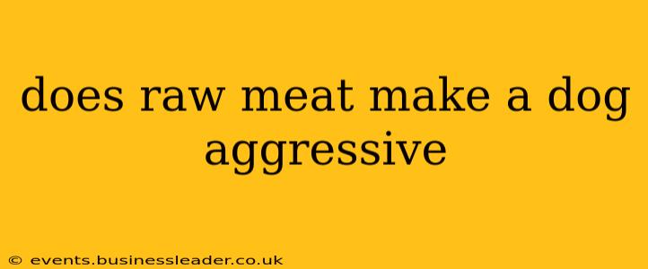 does raw meat make a dog aggressive