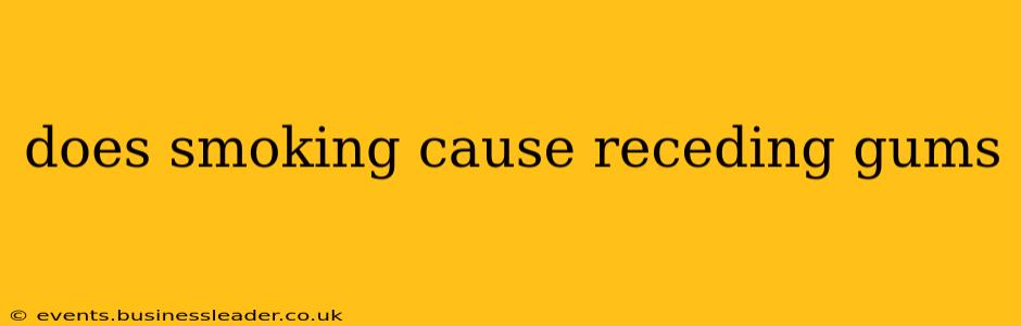does smoking cause receding gums