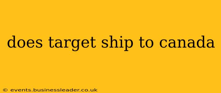 does target ship to canada