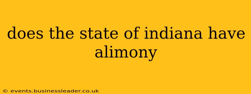 does the state of indiana have alimony