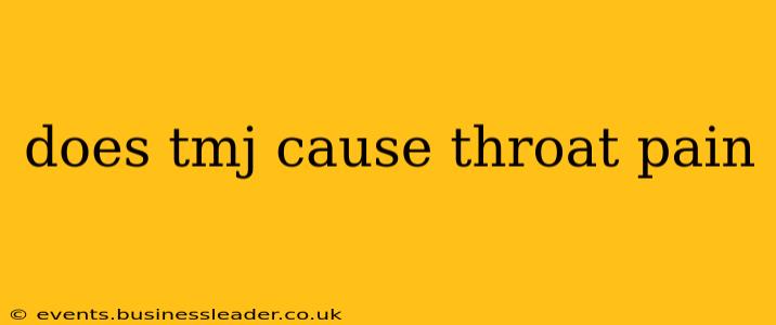 does tmj cause throat pain