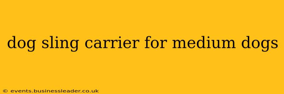 dog sling carrier for medium dogs