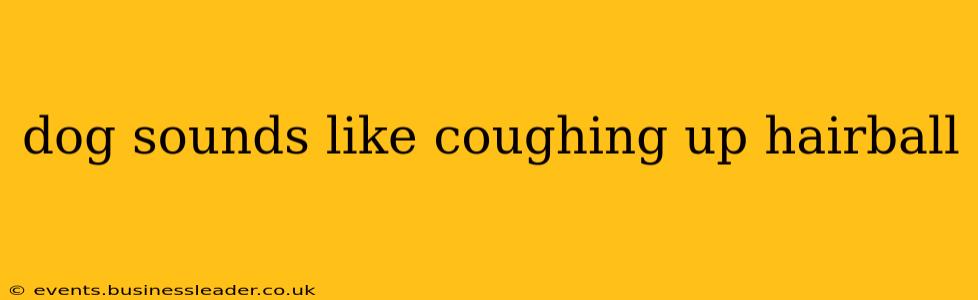 dog sounds like coughing up hairball