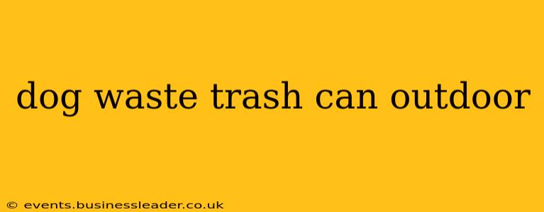 dog waste trash can outdoor