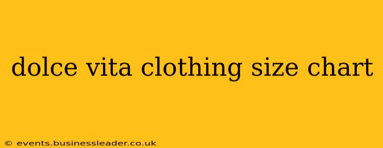 dolce vita clothing size chart
