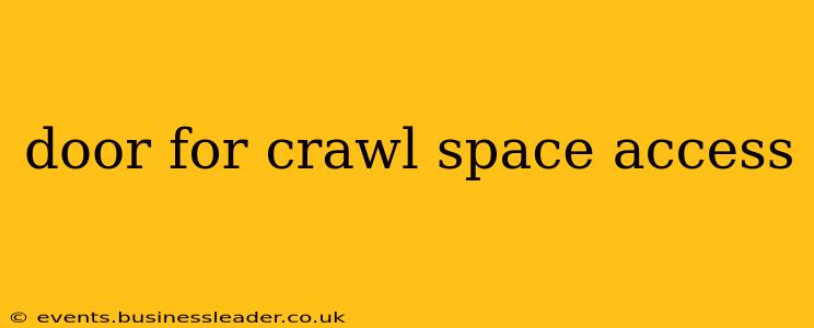 door for crawl space access