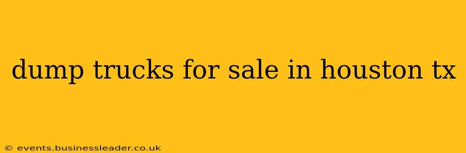 dump trucks for sale in houston tx